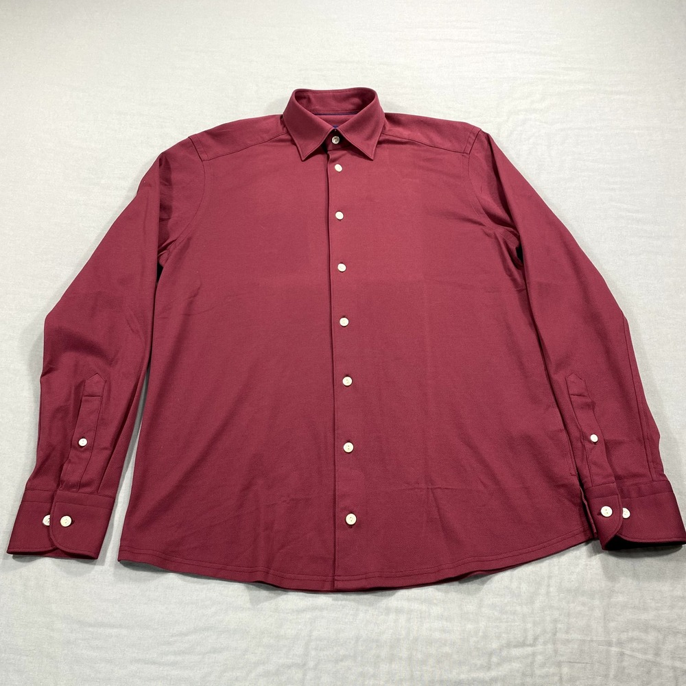 Eton Shirt Mens Small Red Classic Fit Button Up Casual Dress Adult‎